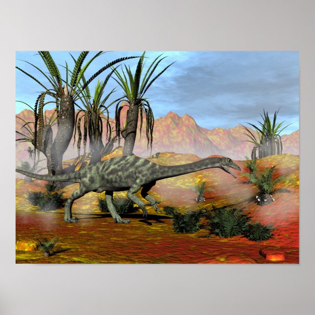 Anchisaurus dinosaurs - 3D render Poster (Front)