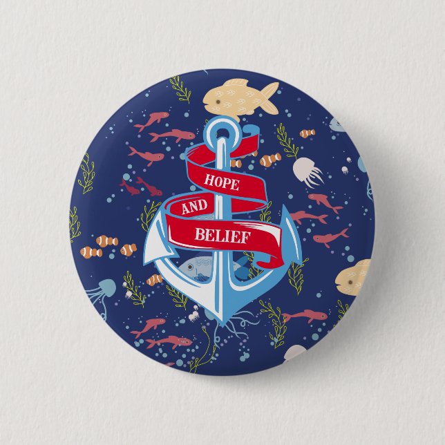 Anchor 2 Inch Round Button (Front)