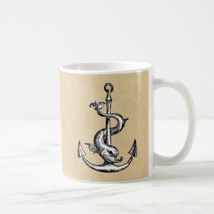 Anchor and Dolphin - Festina Lente Coffee Mug