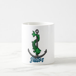 Anchor and fish  coffee mug