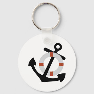 anchor and lifesaver keychain