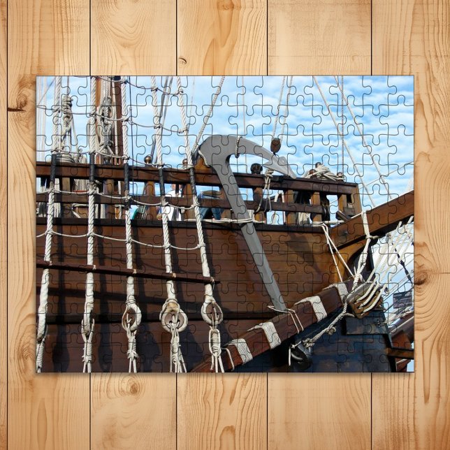 Anchor and Riggings on Wooden Ship Jigsaw Puzzle (Creator Uploaded)