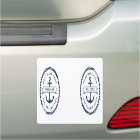 Anchor and rope boat name hailing port welcome