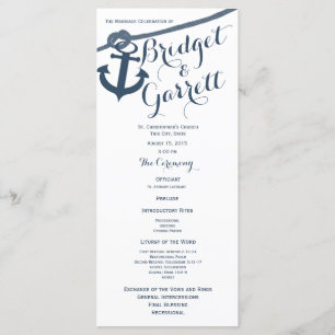 Anchor and Rope Wedding Program