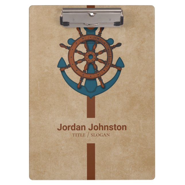 Anchor And Rudder Clipboard (Front)