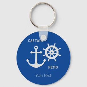 Anchor and Rudder Keychain