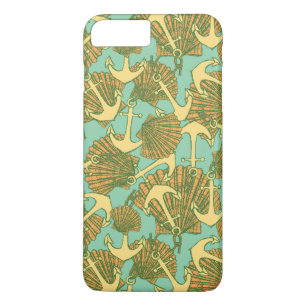 Anchor And Shells In Vintage Style Pattern iPhone 8 Plus/7 Plus Case