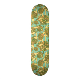 Anchor And Shells In Vintage Style Pattern Skateboard