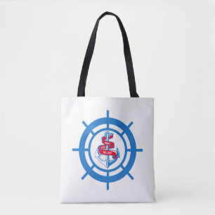 Anchor and steering wheel tote bag