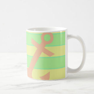 Anchor and Stripes Coffee Mug