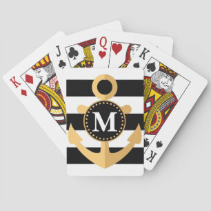 Anchor and Stripes Playing Cards