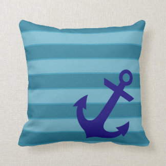 Anchor and Stripes Throw Pillow