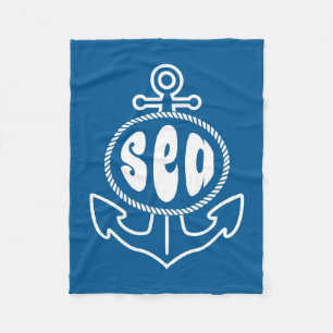 Anchor And The Sea Fleece Blanket