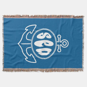 Anchor And The Sea Throw Blanket