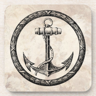 Anchor and Wreath Coaster