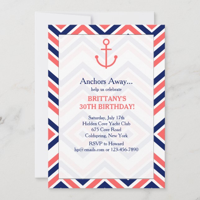 Anchor Argyle Invitation (Front)