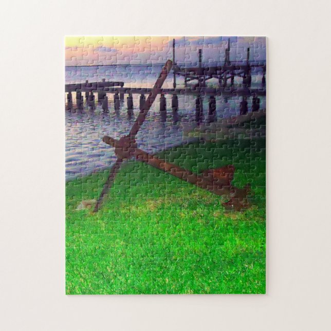 Anchor at Sunset Jigsaw Puzzle (Vertical)