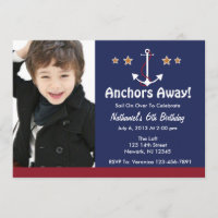 Anchor Away Birthday Invitation