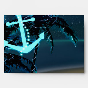 Anchor Beach Palm Trees & Lights Envelope