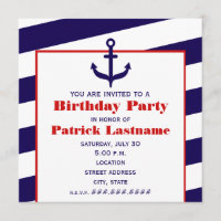 Anchor Birthday Party Ocean / Sailing