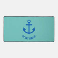 Anchor Blue Personalized Your Boat Name Mint Green