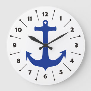 Anchor blue + your background & ideas large clock