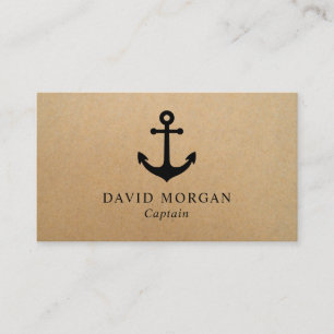 Anchor Boat Captain Rustic Kraft  Business Card