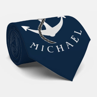 Anchor Captain Tie Custom Colour Personalized