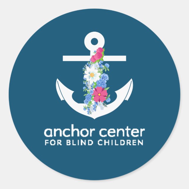 Anchor Centre Flowers Sticker (Front)