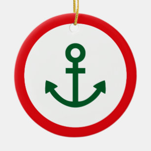 Anchor Ceramic Ornament
