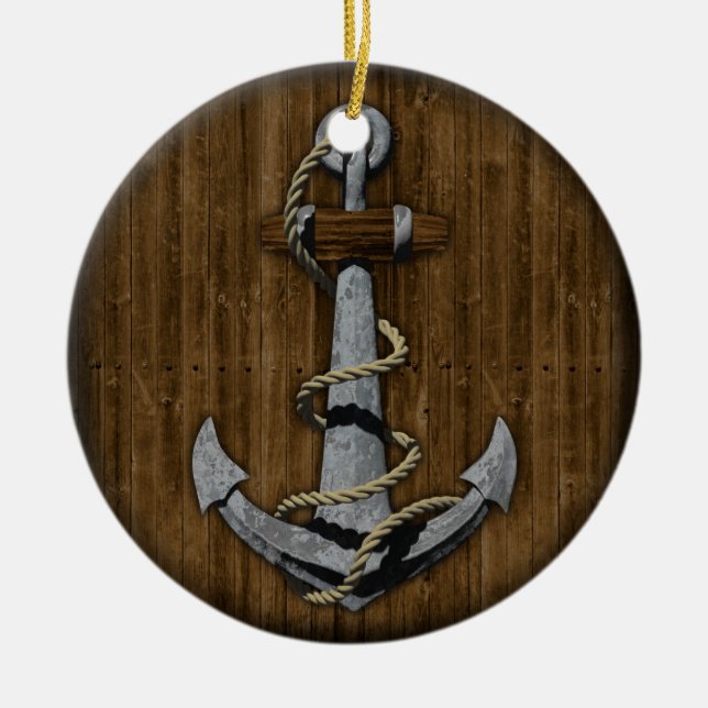 Anchor Ceramic Ornament (Front)
