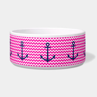 Anchor Chevron Nautical Pink and Navy