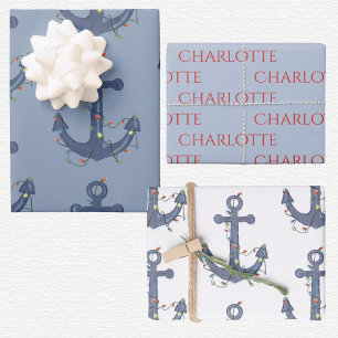 Anchor Christmas Wrapping Paper Sheet