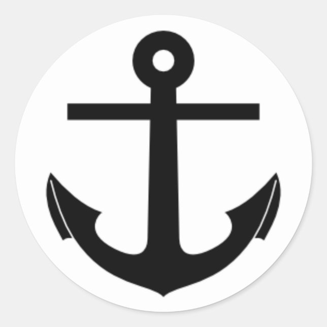 Anchor Classic Round Sticker (Front)