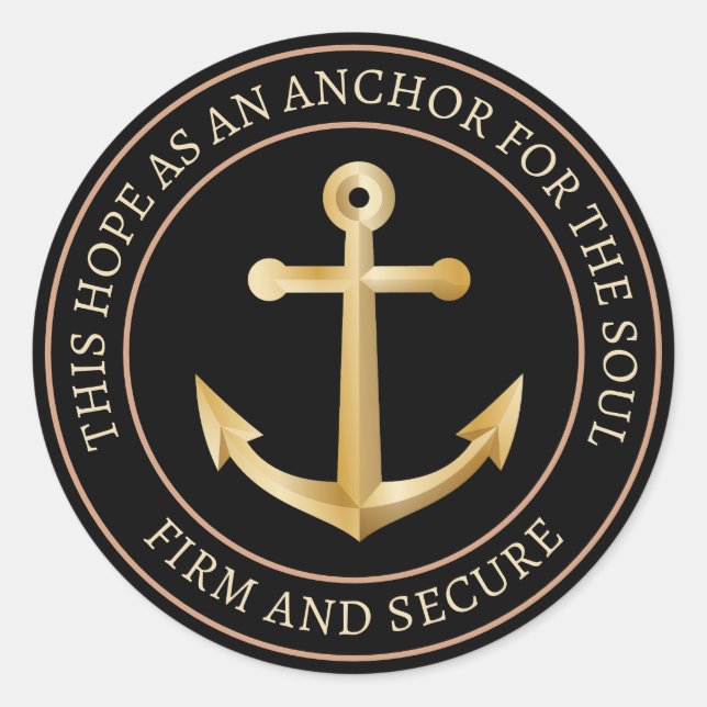 Anchor Classic Round Sticker (Front)