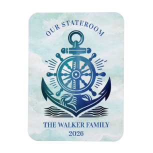 Anchor Cruise Ship Stateroom Magnet