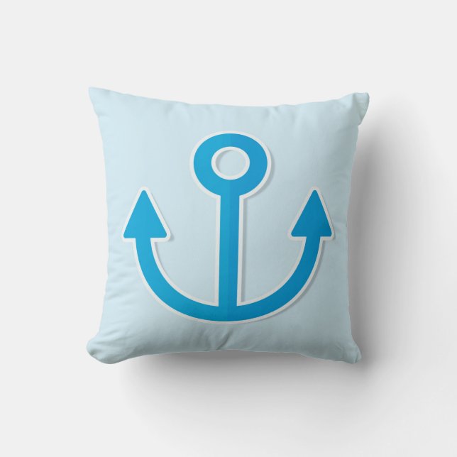 Anchor design throw pillow (Front)