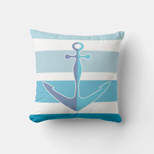 Anchor design throw pillow (Front)