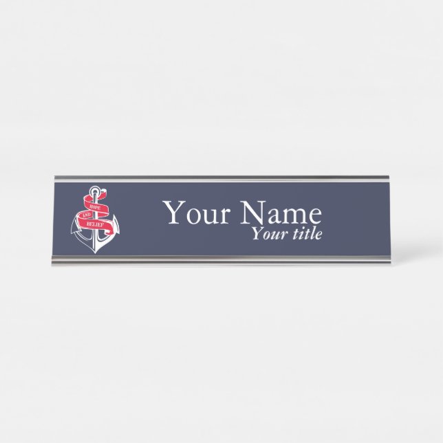 Anchor Desk Name Plate (Front)