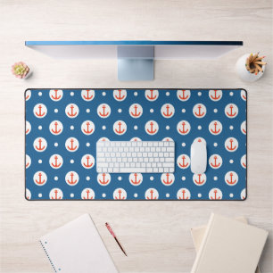 Anchor Dots Desk Mat