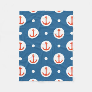 Anchor Dots Fleece Blanket