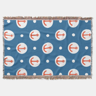 Anchor Dots Throw Blanket