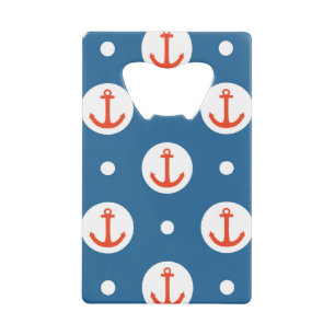 Anchor Dots Wallet Bottle Opener