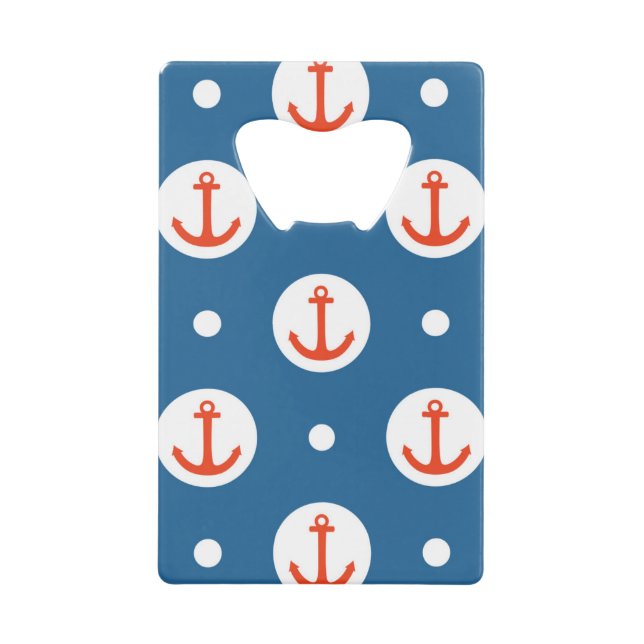 Anchor Dots Wallet Bottle Opener (Front)