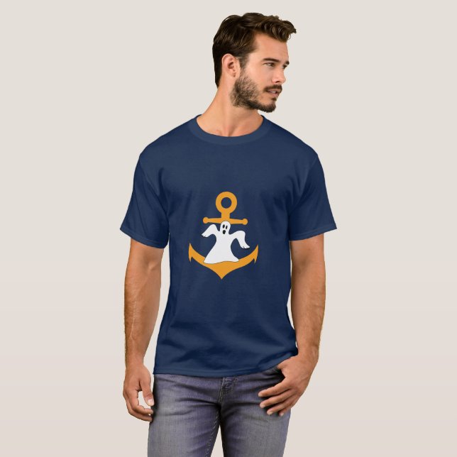 Anchor ghost Halloween T-Shirt (Front Full)