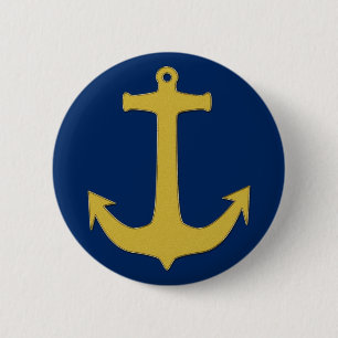 Anchor gold + your background & ideas 2 inch round button