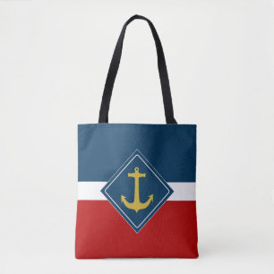 Anchor gold + your background & ideas tote bag