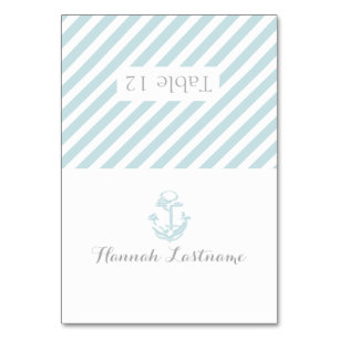 Anchor Grey Nautical Seating Card