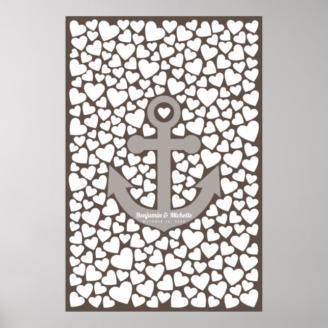 Anchor Guest Book Poster - 250 Signatures (Front)