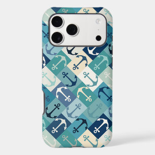 anchor herringbone blue